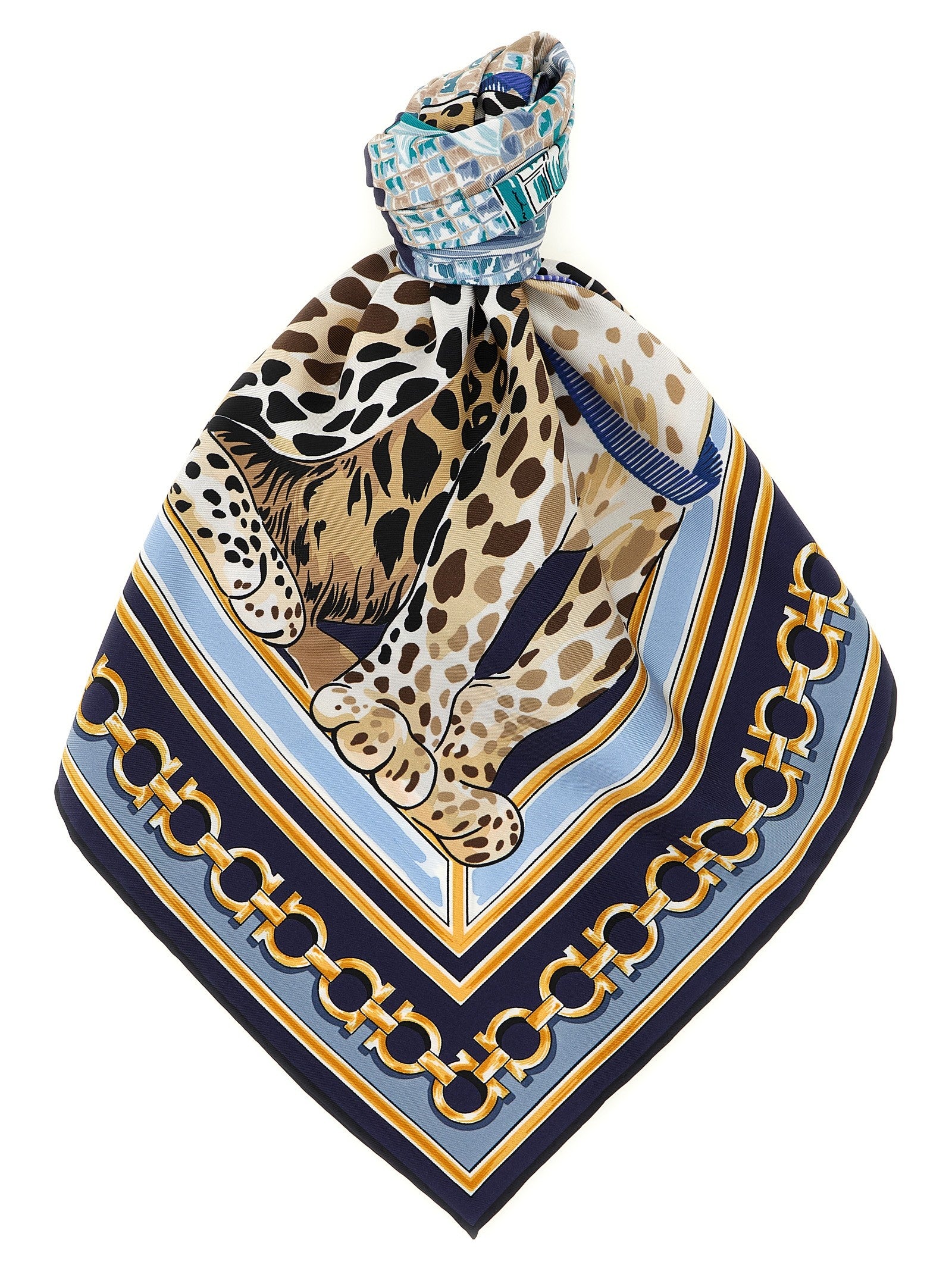 Ferragamo Felindra Scarf Blue