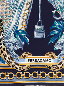 Ferragamo Felindra Scarf Blue