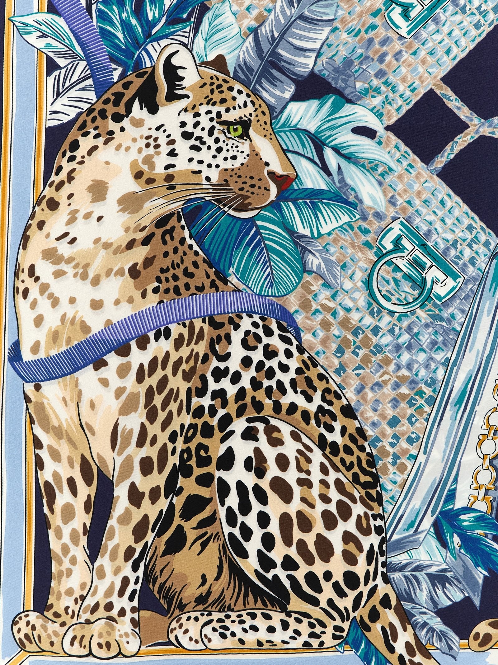 Ferragamo Felindra Scarf Blue