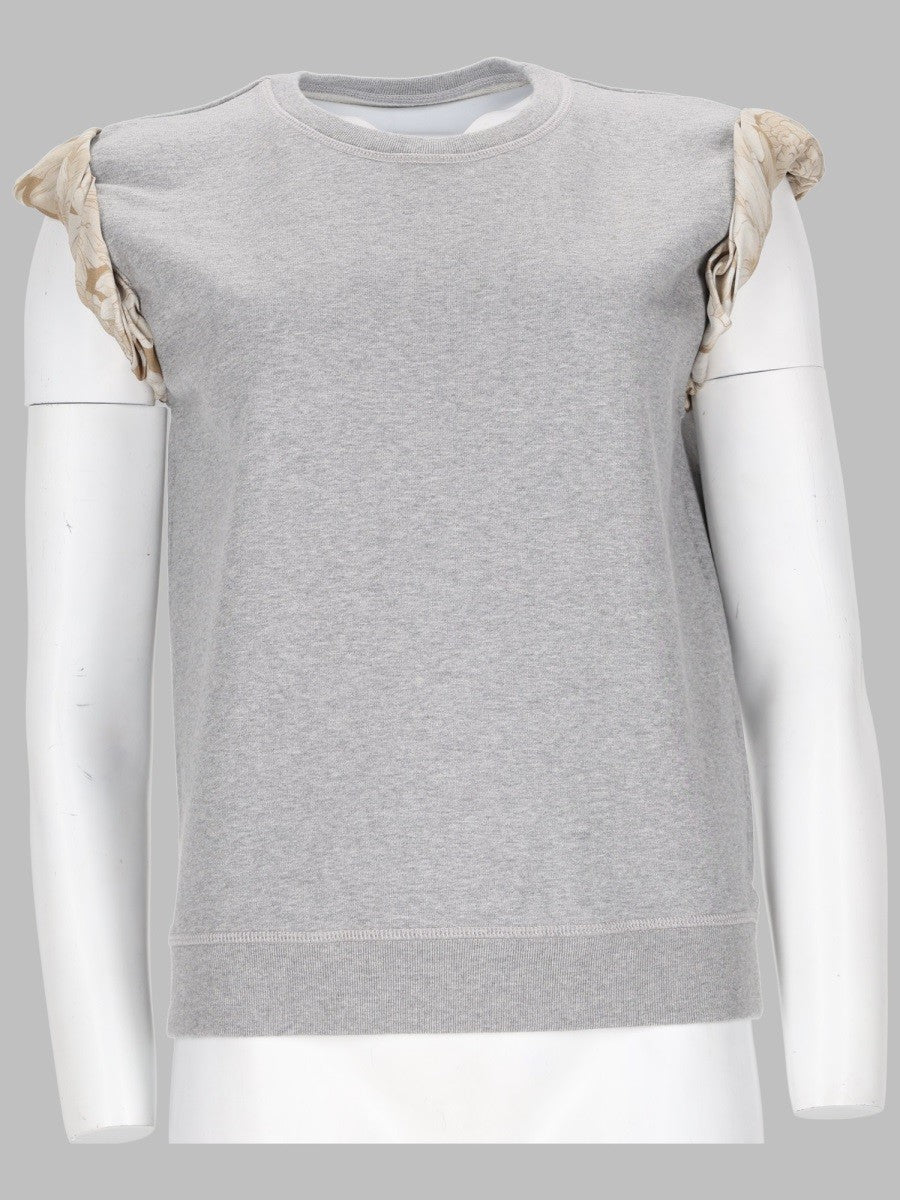 Maison Margiela Women's Felpa Manica Corta Grey