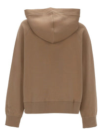 S MAX MARA Women's Felpa Alma Con Zip Cappuccio Beige