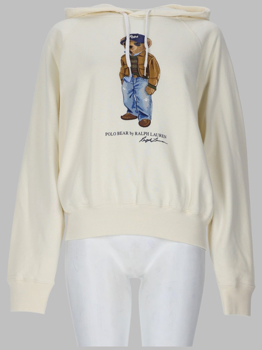 Polo Ralph Lauren Women's Felpa Con Cappuccio Bear White