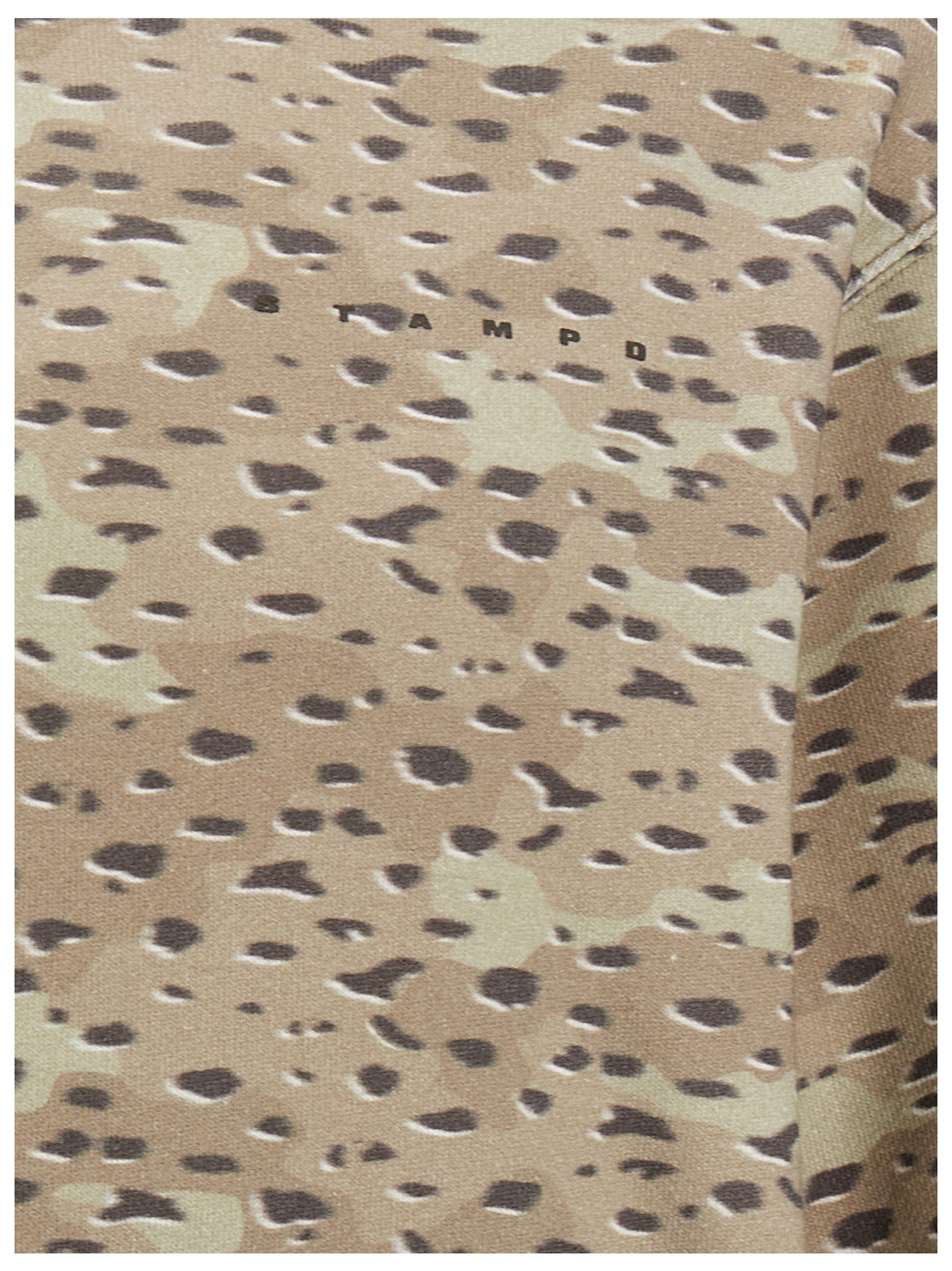 Stampd Felpa Con Cappuccio Camo Leopard Beige