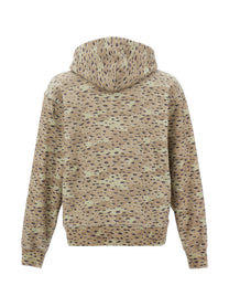 Stampd Felpa Con Cappuccio Camo Leopard Beige