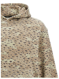 Stampd Felpa Con Cappuccio Camo Leopard Beige