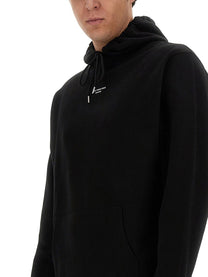 Drôle de Monsieur Men's Felpa Con Cappuccio Black