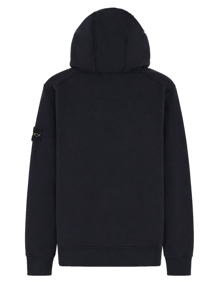 Stone Island Men's Felpa Con Cappuccio Blue