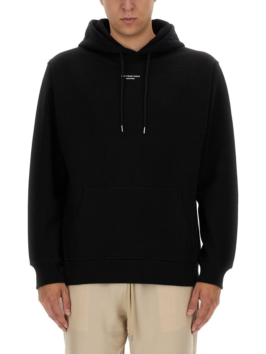 Drôle de Monsieur Men's Felpa Con Cappuccio Black
