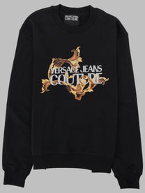 Versace Jeans Couture Men's Felpa Con Baroque Black
