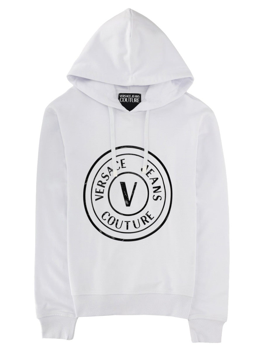 Versace Jeans Couture Men's Felpa Con Cappuccio White