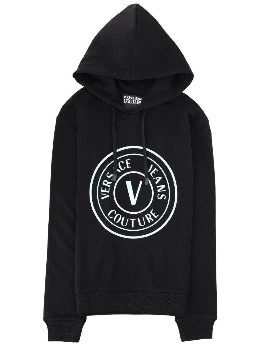 Versace Jeans Couture Men's Felpa Con Cappuccio Black