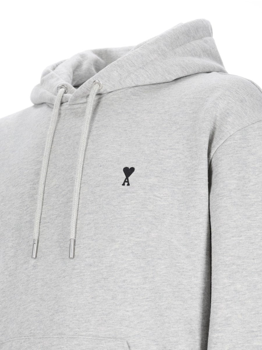 Ami Paris Men's Hoodie Grey