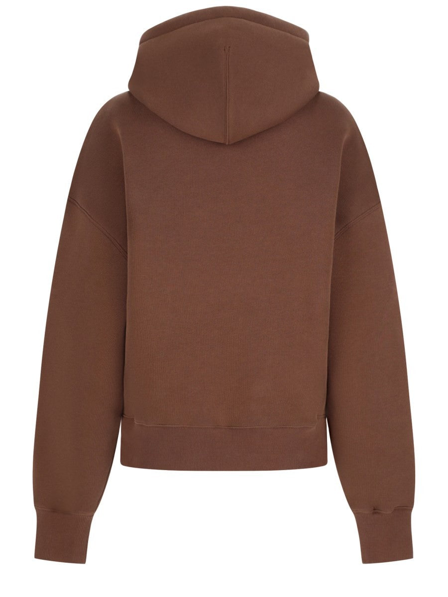 Ami Paris Women's Hoodie Brown