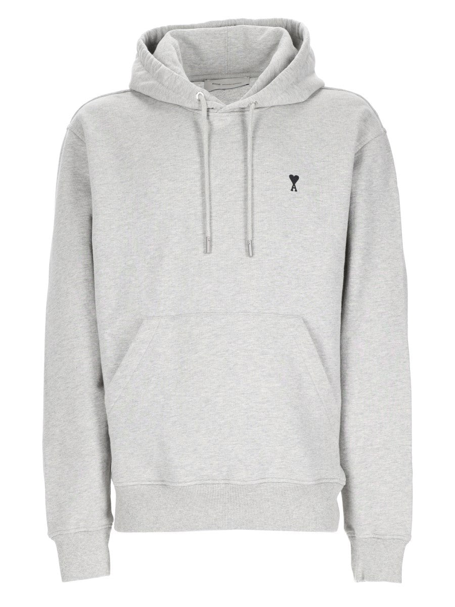 Ami Paris Men's Hoodie Grey