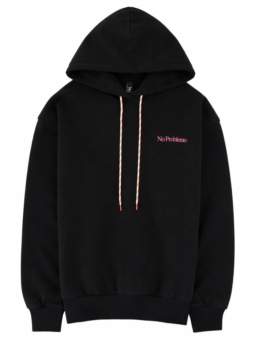 No Problemo Men's Felpa Con Stampa Black