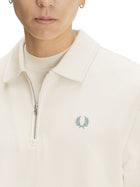Fred Perry Men's Zip Sweatshirt White, view 3
