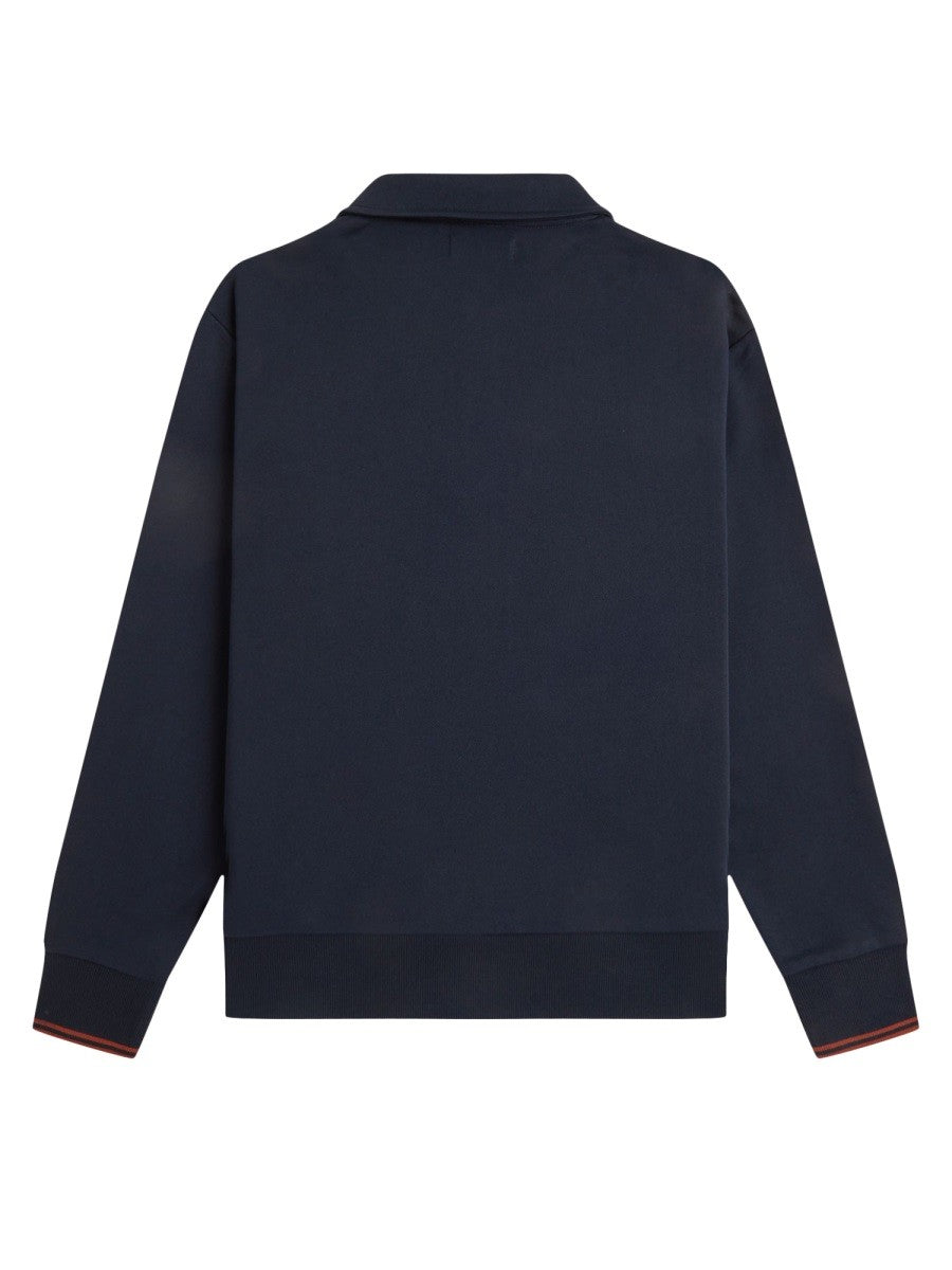 Fred Perry Men's Zip Sweatshirt Blue, view 2