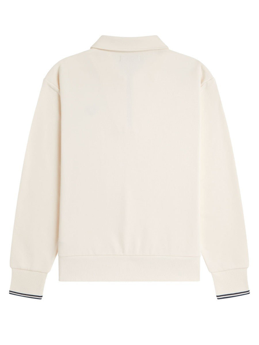 Fred Perry Men's Zip Sweatshirt White, view 2
