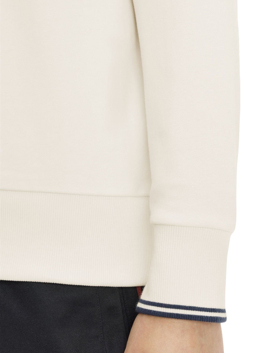 Fred Perry Men's Zip Sweatshirt White, view 4