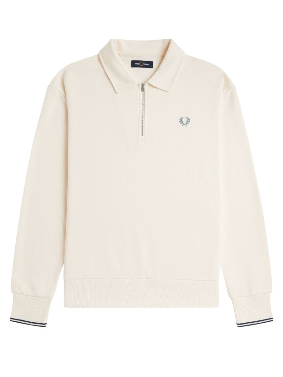 Fred Perry Men's Zip Sweatshirt White