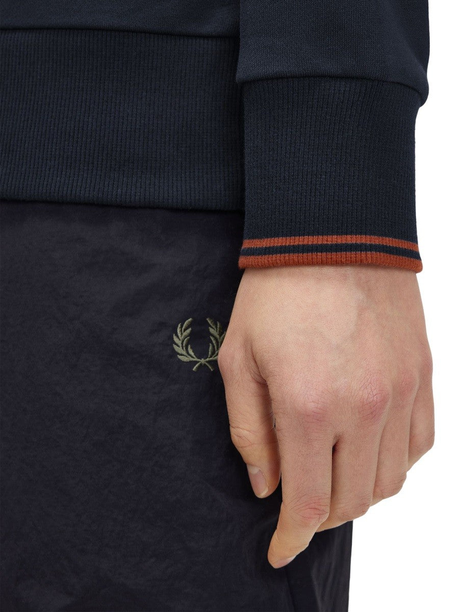 Fred Perry Men's Zip Sweatshirt Blue, view 4