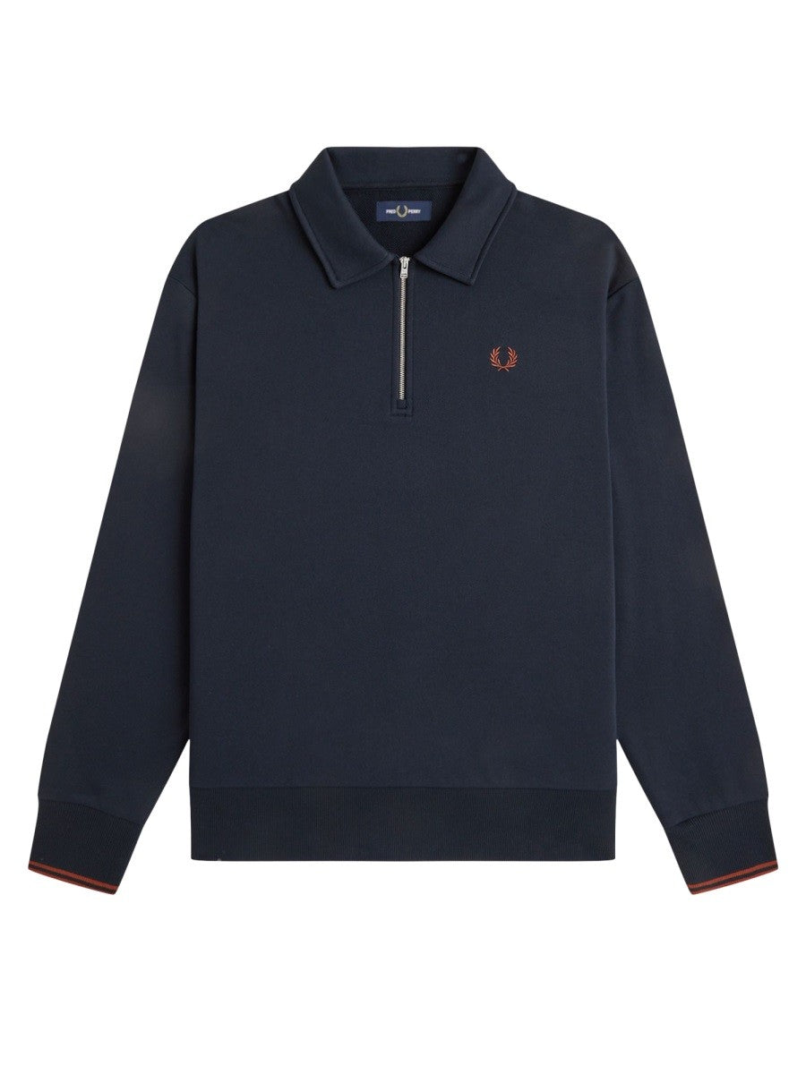 Fred Perry Men's Zip Sweatshirt Blue