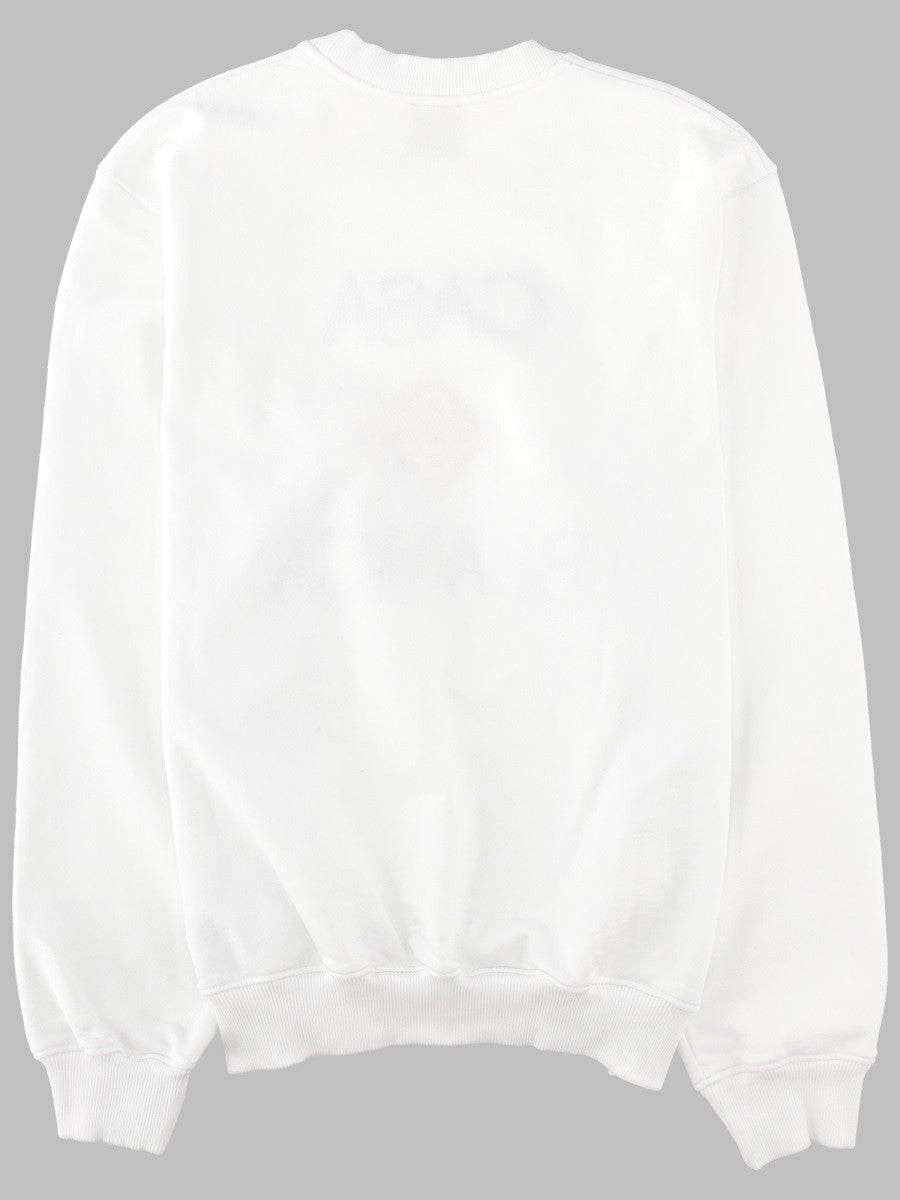 Casablanca Men's Felpa Con Ricamato White