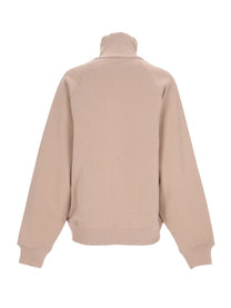 Ami Paris Unisex Embroidered Sweatshirt Beige