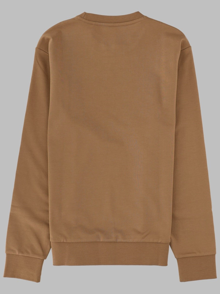 BOSS Men's Felpa Con Brown