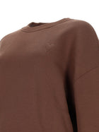 Ami Paris Women's Sweatshirt Brown, view 3