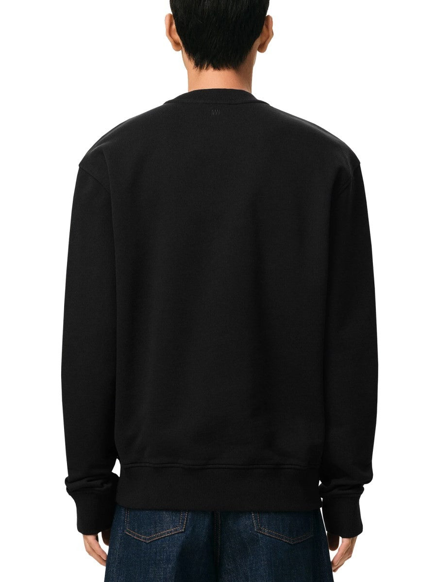 Ami Paris Men's Felpa Con Black