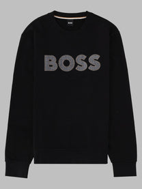 BOSS Men's Felpa Con Black