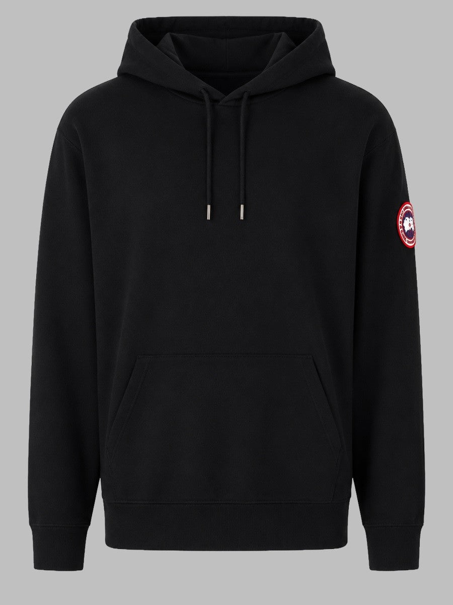 Canada Goose Men's Felpa Con Patch Cappuccio Black