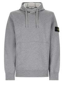Stone Island Men's Felpa Con Patch Cappuccio Grey