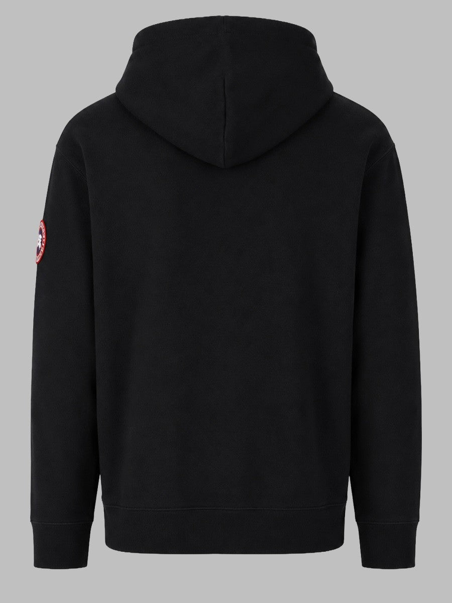 Canada Goose Men's Felpa Con Patch Cappuccio Black