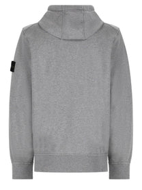 Stone Island Men's Felpa Con Patch Cappuccio Grey