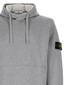 Stone Island Men's Felpa Con Patch Cappuccio Grey