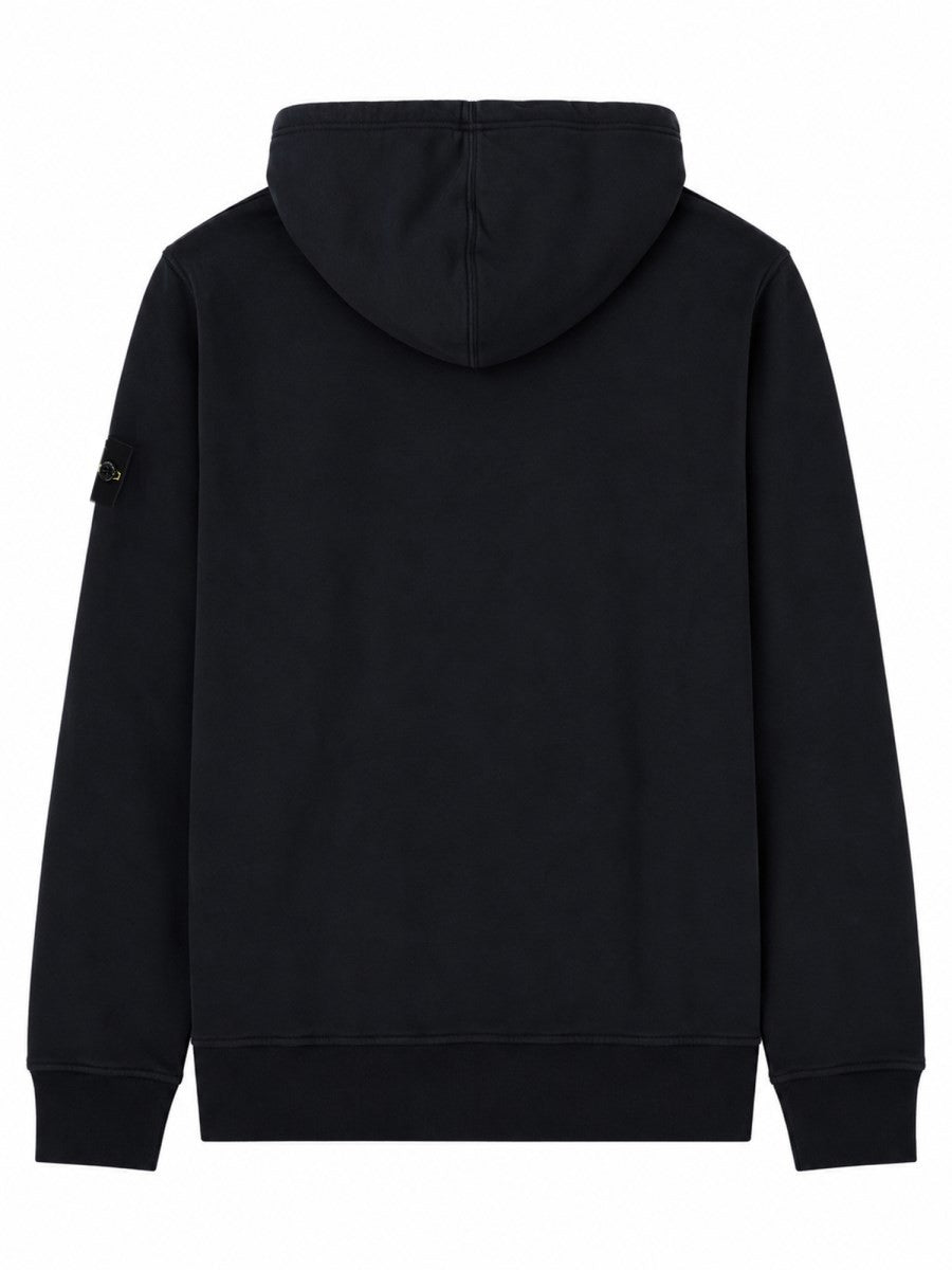 Stone Island Men's Felpa Con Patch Zip Blue