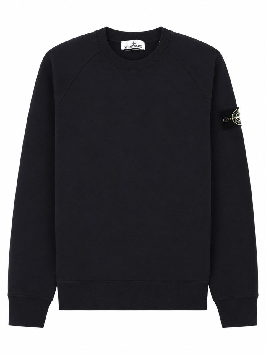 Stone Island Men's Felpa Con Patch Blue