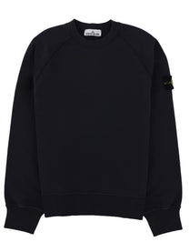 Stone Island Men's Felpa Con Patch Blue