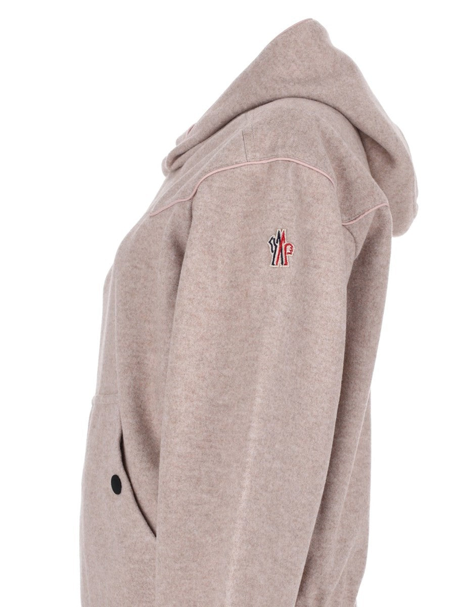 Moncler Grenoble Women's Sweatshirt with Patch Blue