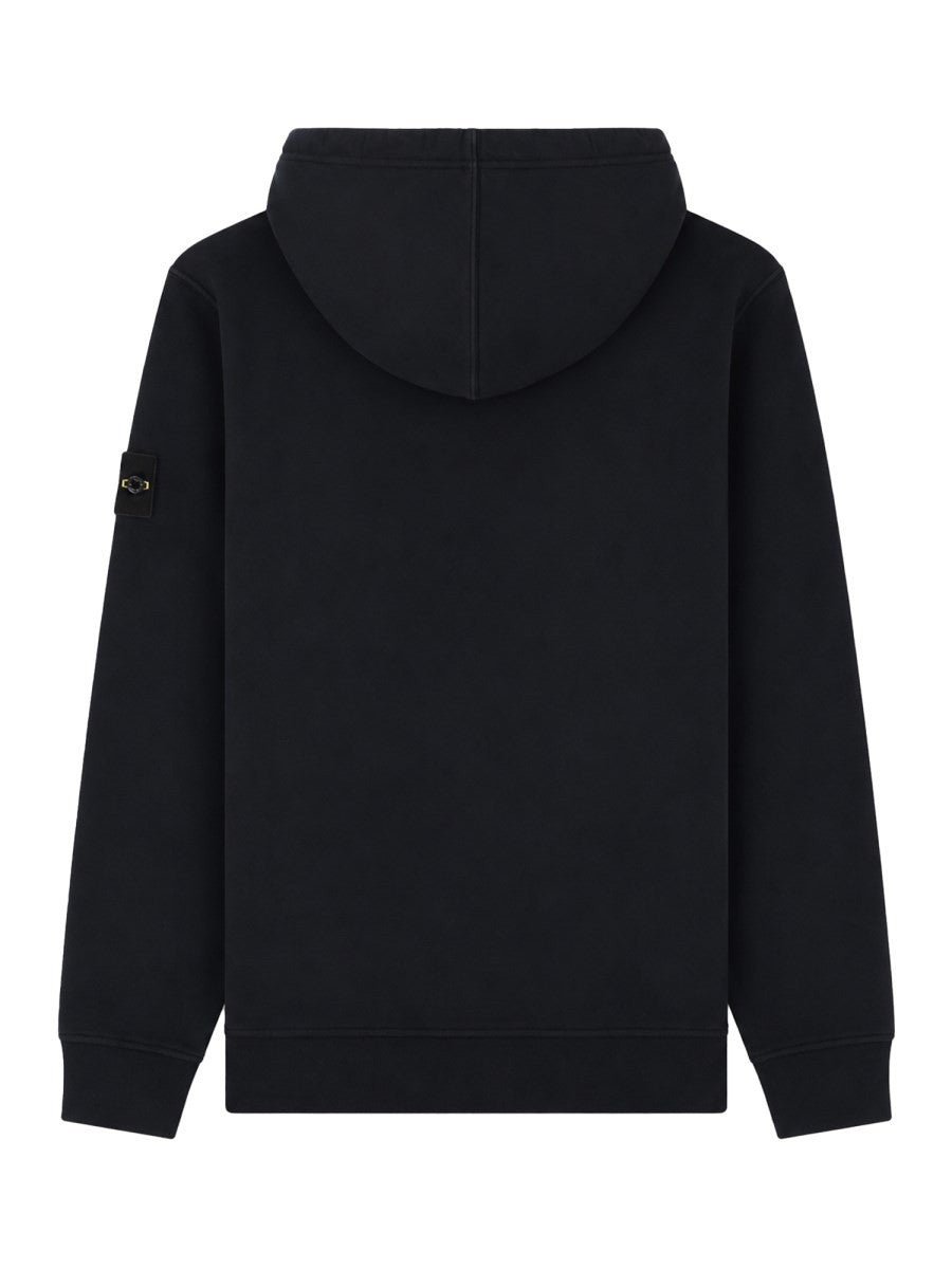 Stone Island Men's Felpa Con Patch Blue