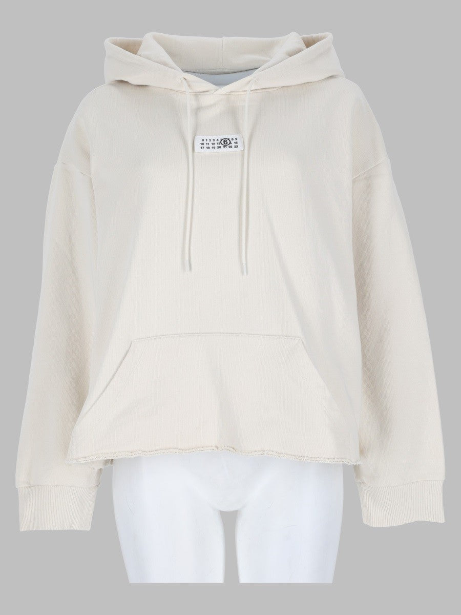 MM6 Maison Margiela Women's Felpa Con Patch White