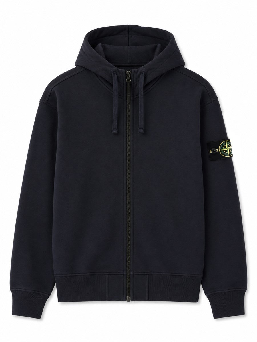 Stone Island Men's Felpa Con Patch Blue