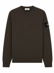 Stone Island Men's Felpa Con Patch Green