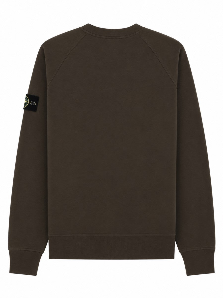 Stone Island Men's Felpa Con Patch Green