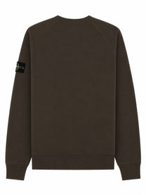 Stone Island Men's Felpa Con Patch Green