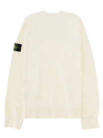Stone Island Men's Felpa Con Patch White