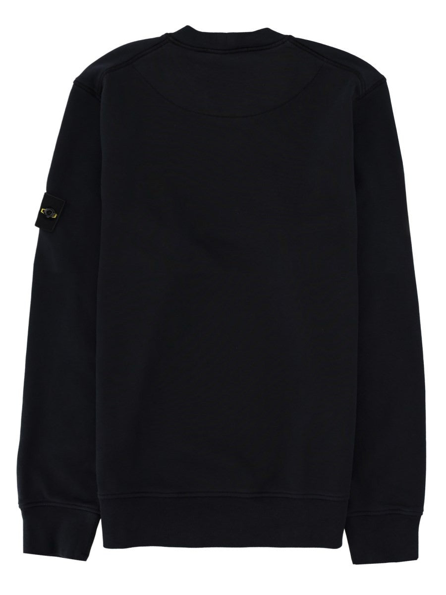 Stone Island Men's Felpa Con Patch Blue
