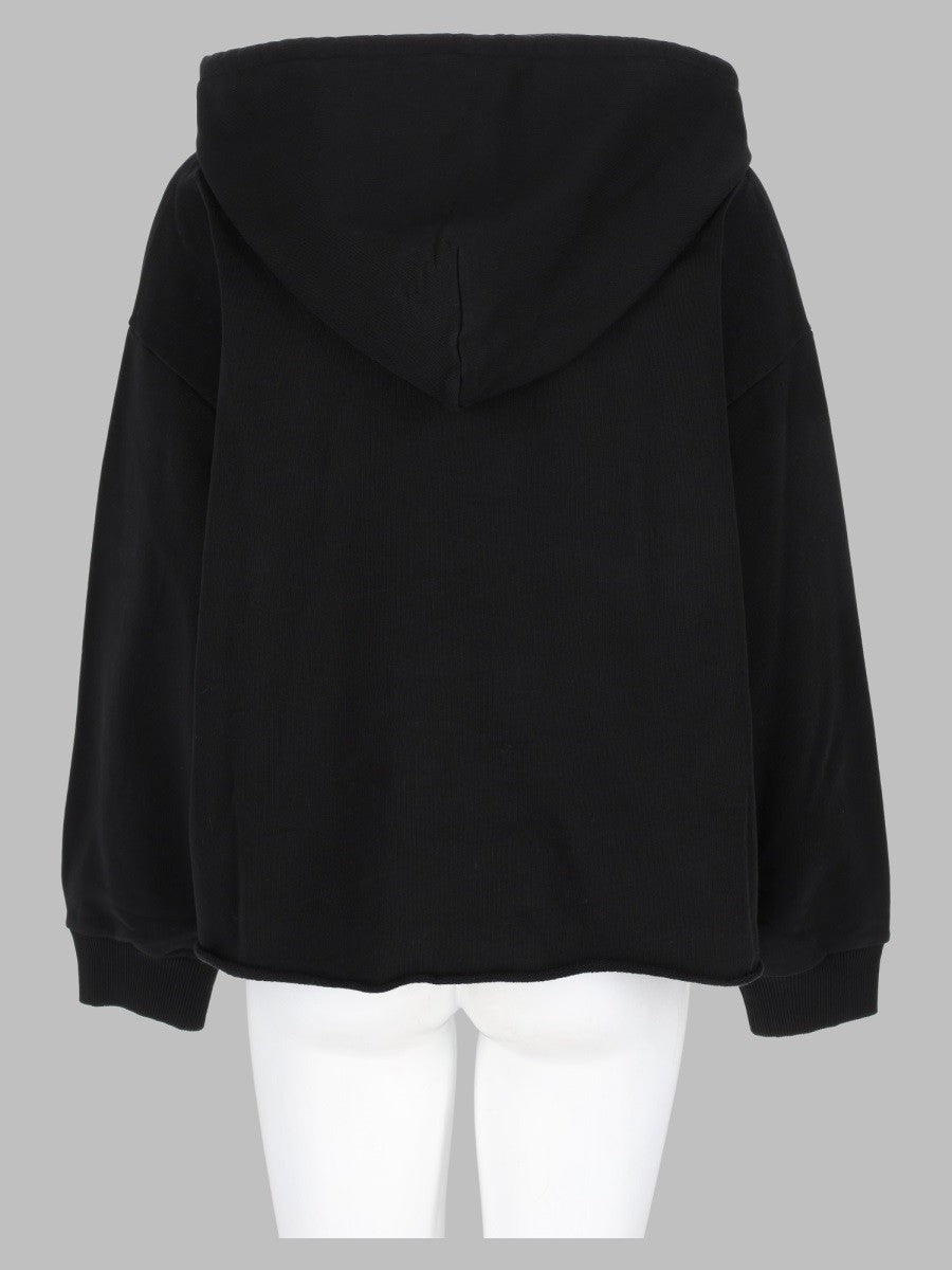 MM6 Maison Margiela Women's Felpa Con Patch Black
